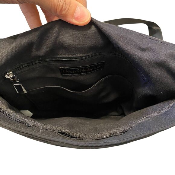 House Of Harlow 1960 Crossbody Bag Black Textile Pockets Lightweight Zipper - Picture 7 of 9